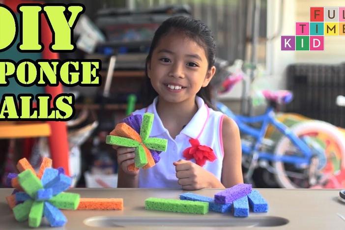 These simple sponge balls are fun, safe and easy to make!