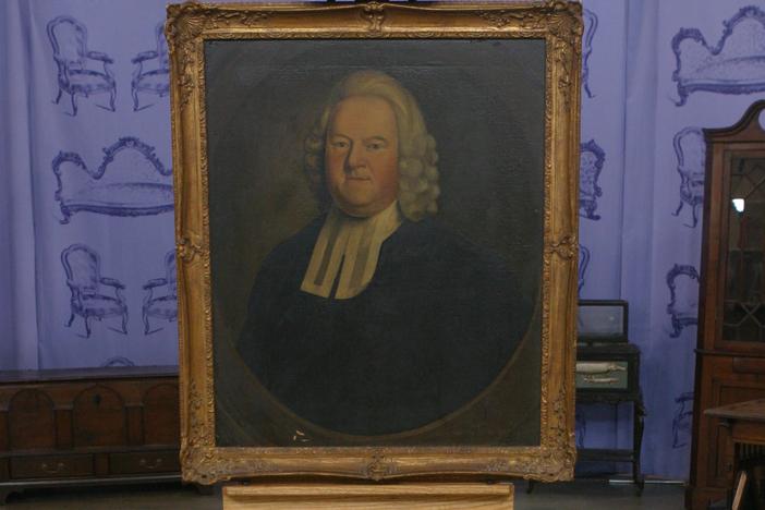 Appraisal: 1749 Rev. Holyoke Portrait & Boston Chair, in Vintage Chicago.
