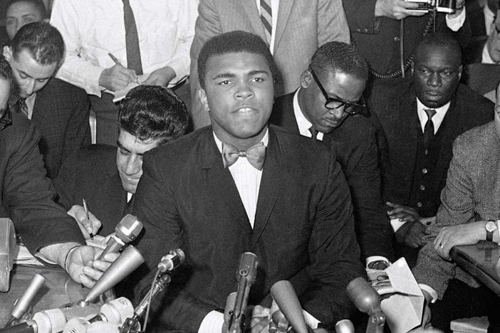 Muhammad Ali takes on Cleveland "Big Cat" Williams at the Astrodome in Houston, Texas.