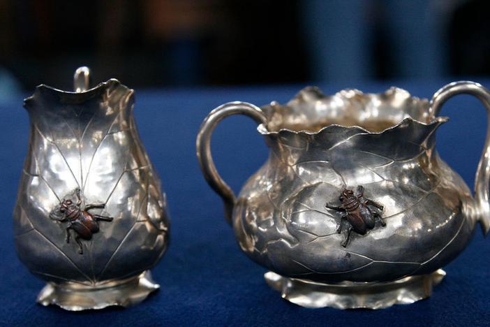 Appraisal: G.W. Shiebler Creamer & Bowl