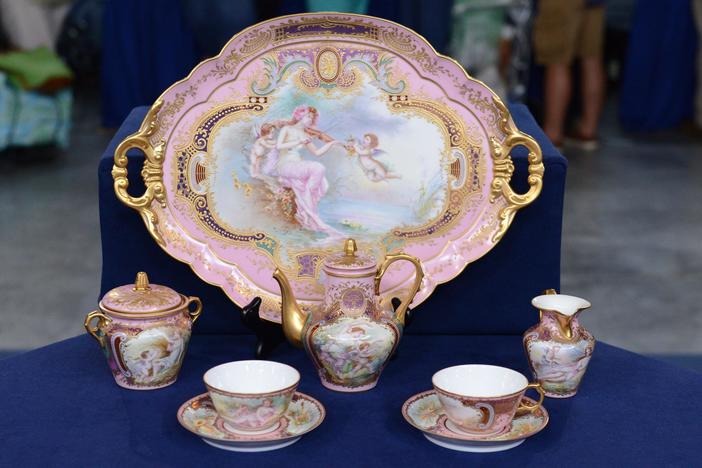 Appraisal: Porcelain Cabaret Coffee Set, ca. 1900, from Cleveland Hr 1.