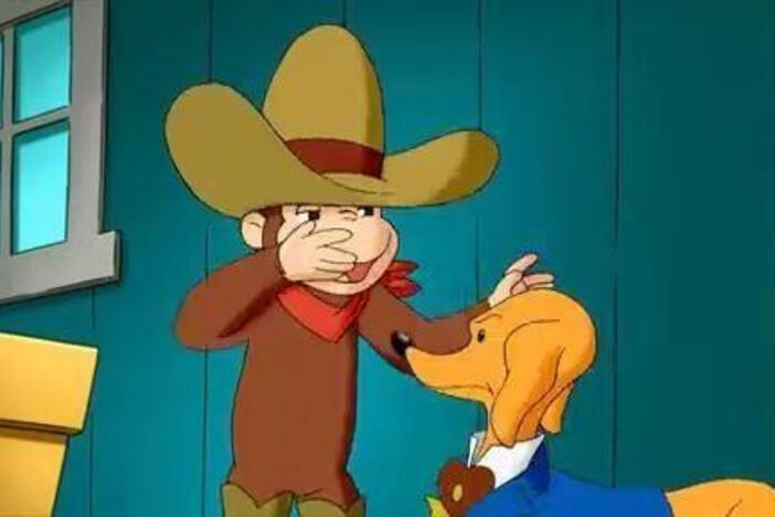George gallops into the old west as "Cowboy George"!