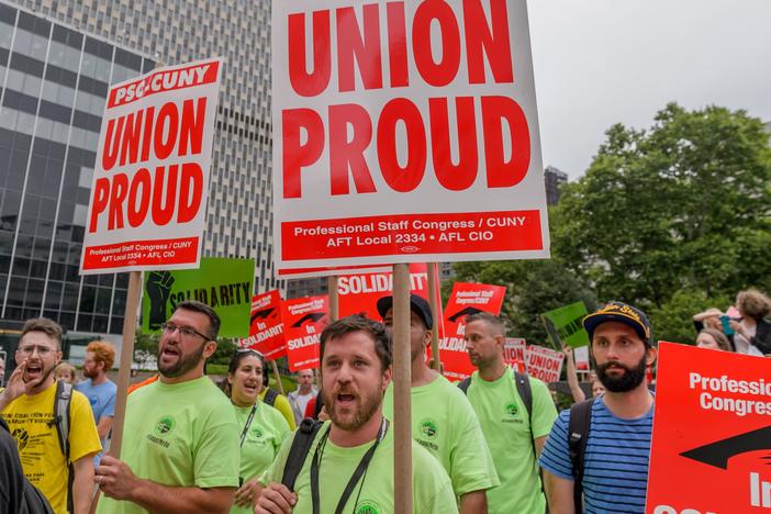 Trump's fight against federal workers and the health of labor unions.