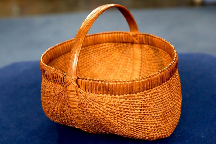 Appraisal: Shelton Sisters Woven Basket, ca. 1910, from Knoxville Hour 1.