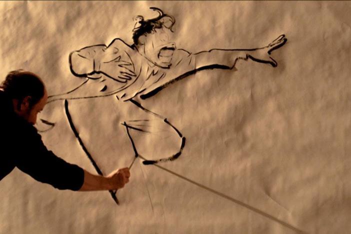 Stever Brodner creates a sketch of Cab to "Minnie The Moocher" with a surprise at the end