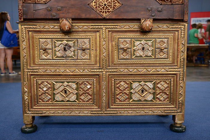 Appraisal: Hispano-Moresque Vargueña Taquillón, ca. 1760 from Junk in the Trunk 7.