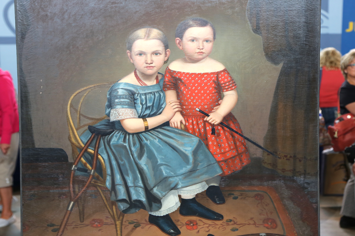 Appraisal: American Folk Art Portrait, ca. 1880, from St. Louis Hour 3