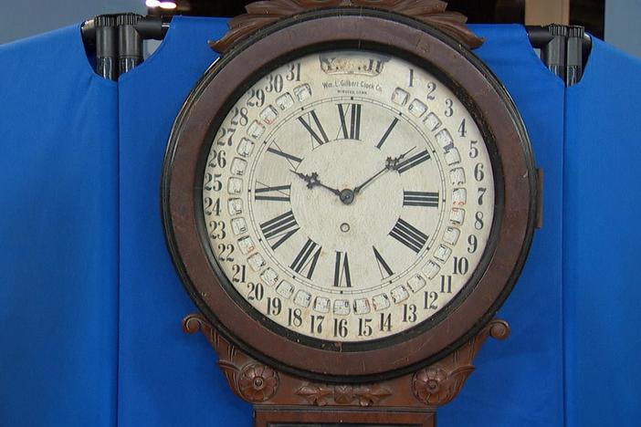 Appraisal: Office Drop Calendar Clock, ca. 1885, from Omaha Hr 2.