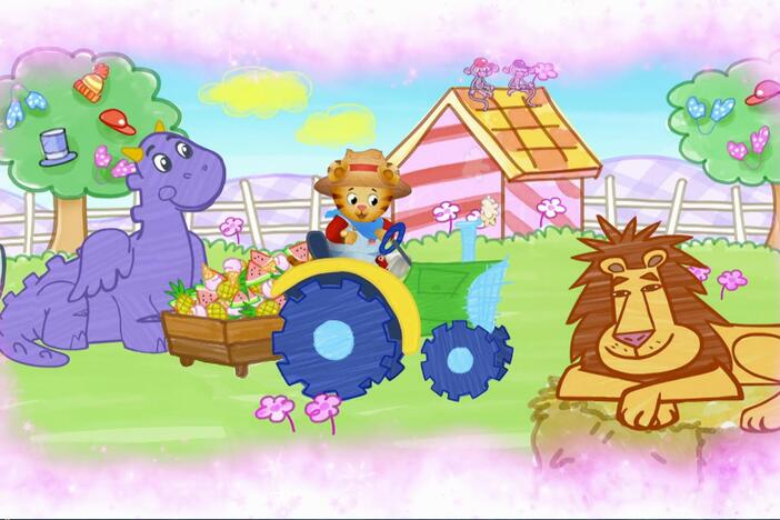 Daniel makes believe he has a farm with all kinds of animals. 