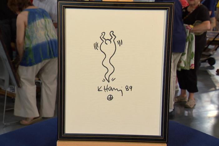 Appraisal: 1989 Keith Haring Ink Marker Drawing, from Cleveland Hr 3.