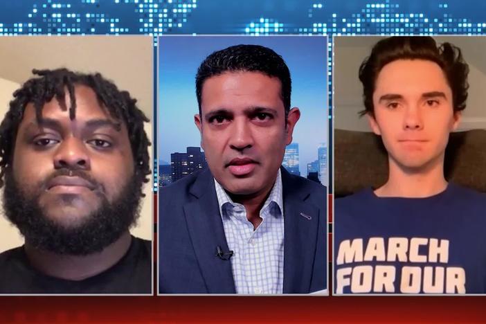 Activists David Hogg and Alex King discuss gun control and the election.