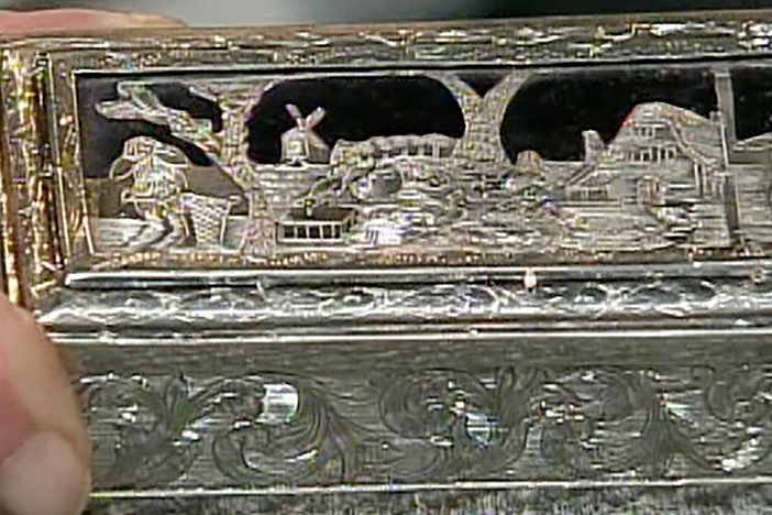 Appraisal: 119th-Century Dutch Silver Tobacco Box, in Vintage Birmingham.