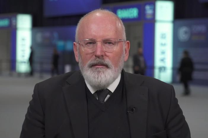 Frans Timmermans joins the program from the COP25 climate summit in Madrid.