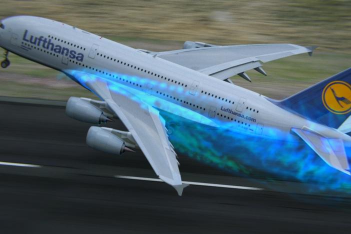 Join Lufthansa’s top pilot in the cockpit of the world’s biggest plane as it takes off.