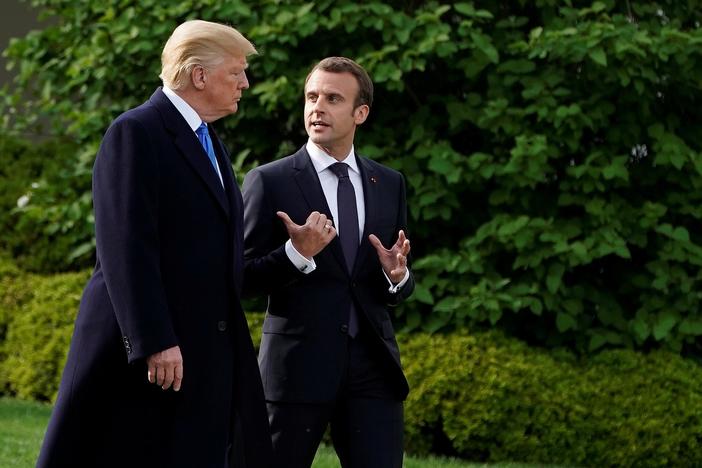 Macron will try to convince President Trump that the deal is working.