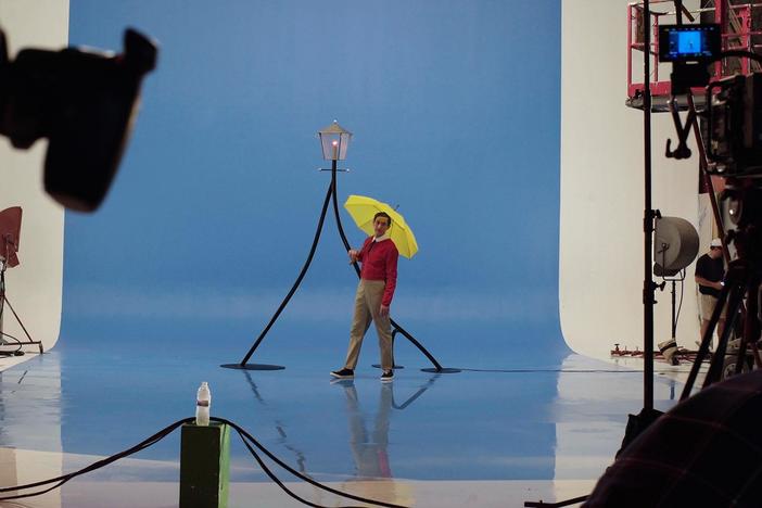 Artist Alex Da Corte working with his team in Philadelphia, PA.