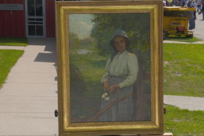 Appraisal: Edward Potthast Oil Portrait, ca. 1915
