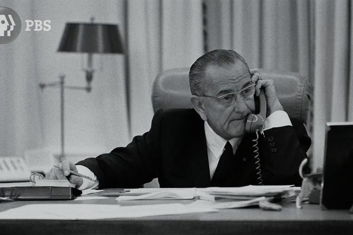 In a taped conversation, President Johnson laments press coverage of the war.