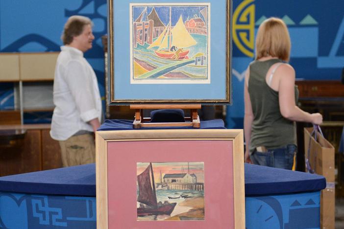 Appraisal: Blanche Lazzell Watercolor & Woodcut, from Fort Worth Hour 3.