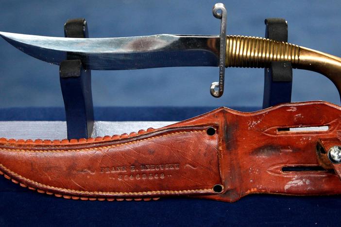Appraisal: WWII Nichols Fighting Knife with Sheath, from Our 50 States Hour 2.
