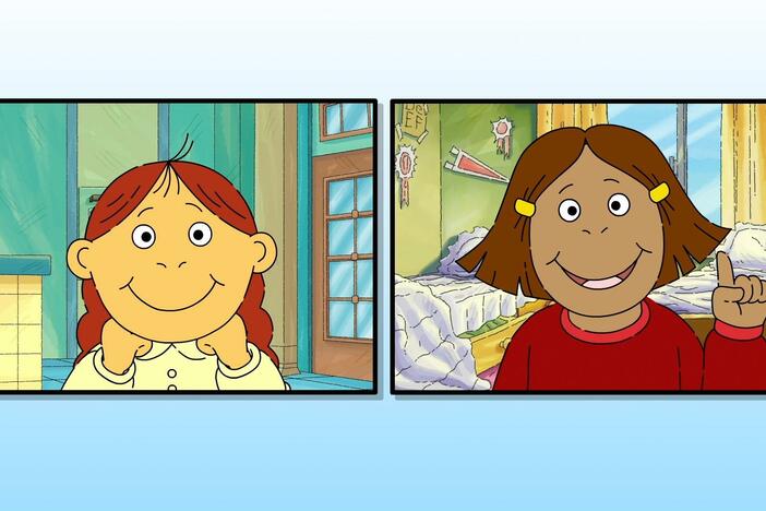Francine and Muffy share how to stay safe and support friends and family by wearing masks.