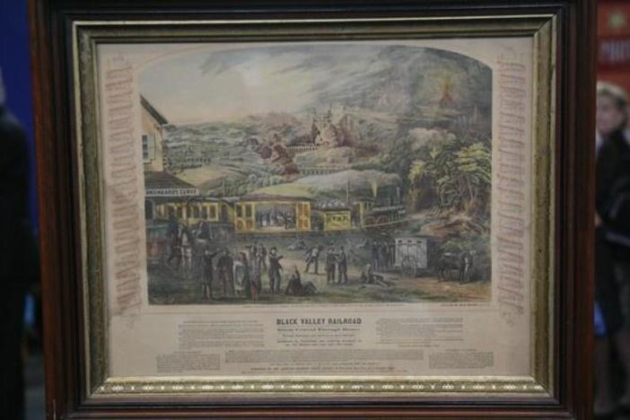Appraisal: 1863 Railroad Temperance Lithograph, in Naughty or Nice