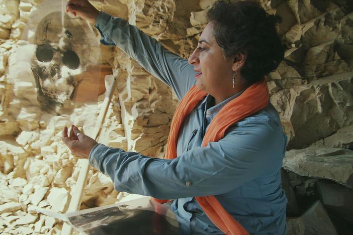 Follow archaeologists examining a rare mass grave from the collapse of ancient Egypt.