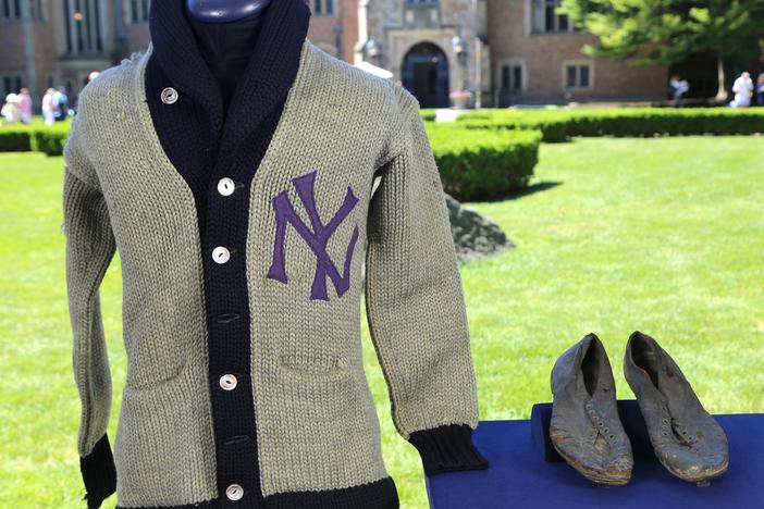 Appraisal: Wally Pipp Yankees Sweater & Cleats, ca. 1925