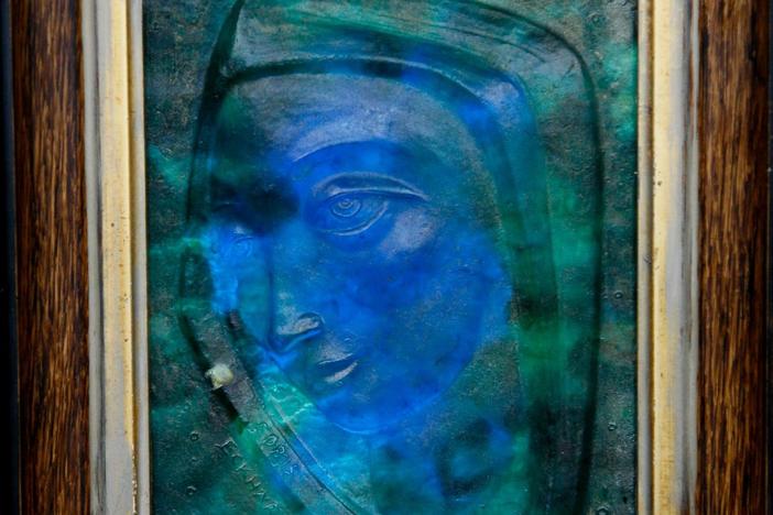 Appraisal: 1967 Edris Eckhardt Glass Plaque