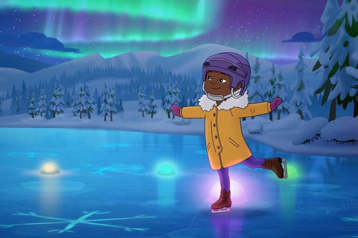 Trini works to master a special ice-skating move./Tooey and his brothers search for their dad.