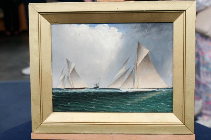 Appraisal: J.E. Buttersworth Oil Painting, ca. 1885