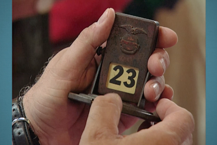 Appraisal: Metal Desk Day & Date Indicator, ca. 1935, in Vintage Birmingham.