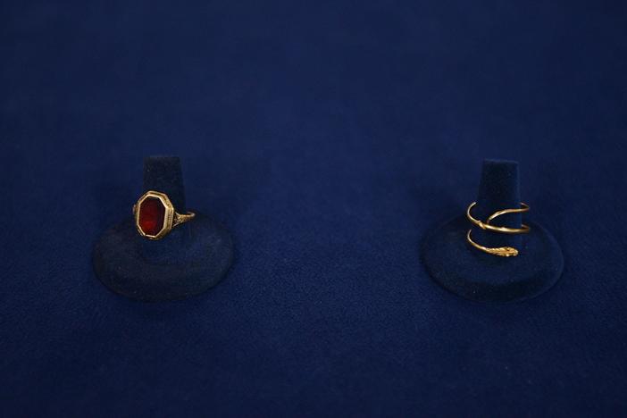 Appraisal: Garnet & Snake Gold Rings, ca. 1770, from Palm Springs Hour 3.