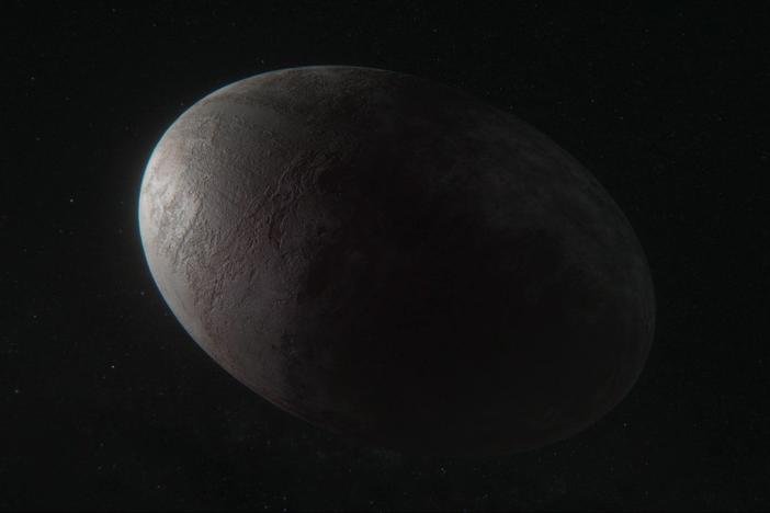 Most objects with a radius over 200 miles are spherical, but Haumea is an exception.