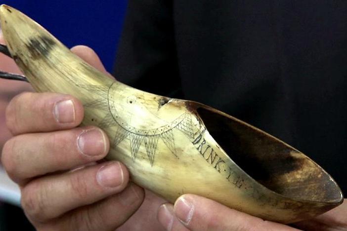 1766 Carved Drinking Horn from ROADSHOW's Special: Tasty Treasures