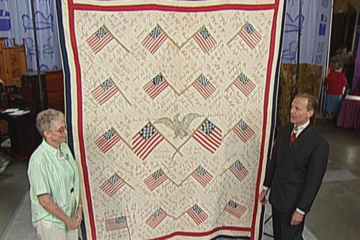 Appraisal: 1896 Civil War Memorial Quilt, from Vintage Denver.