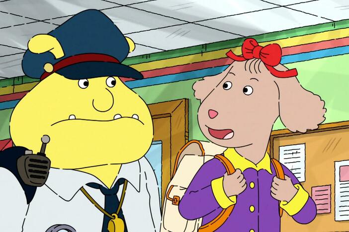 Like a true detective, Binky tells Fern the mystery of George's missing dummy, Wally.