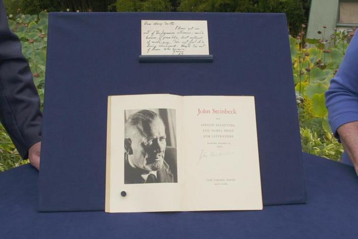 Appraisal: 1962 Steinbeck-signed Nobel Prize Speech & Postcard