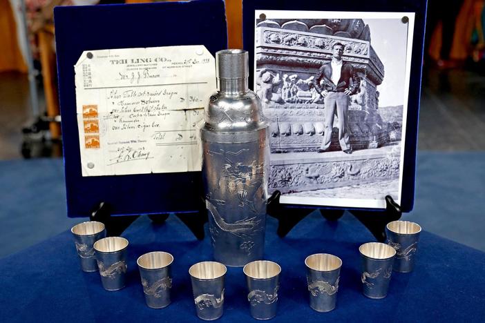 Appraisal: Chinese Export Silver Cocktail Set, from Anaheim Hour 1.