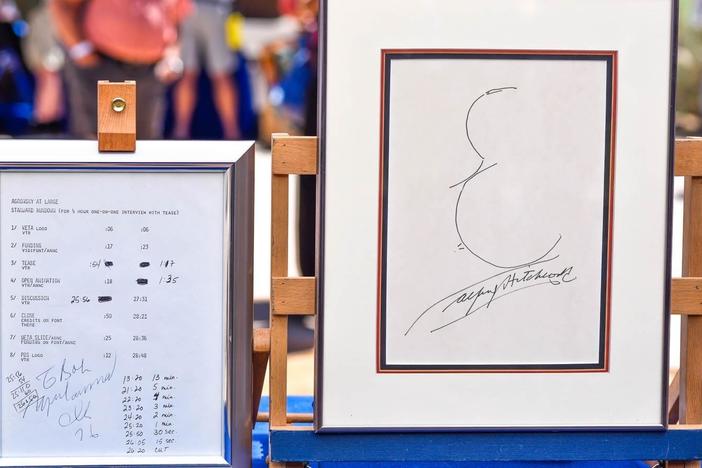 Appraisal: 1976 Muhammed Ali Signature & 1977 Alfred Hitchcock-signed Caricature