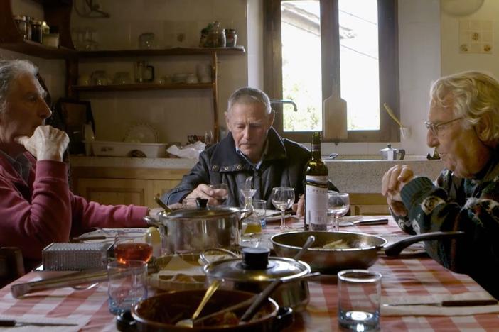 The brothers share a meal and recall how they procured food while in the cave.