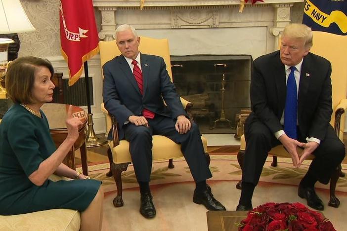 The dynamic between House Speaker Nancy Pelosi and President Trump.