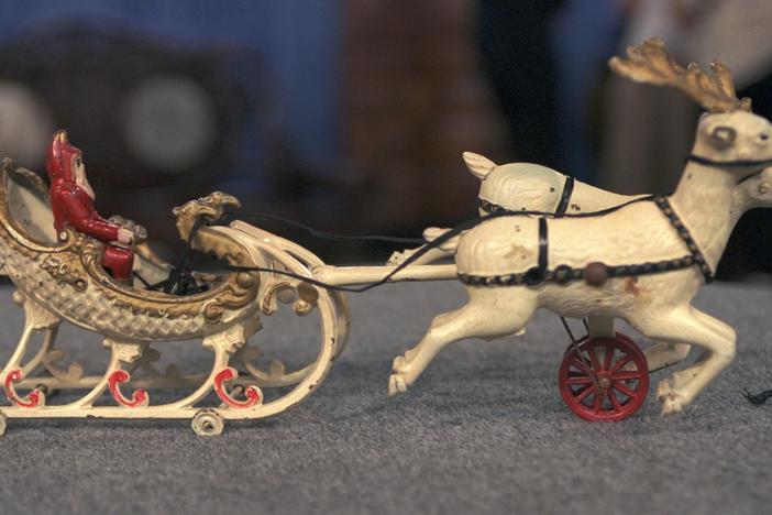 Appraisal: Hubley Santa Sleigh, ca. 1930, from San Diego.