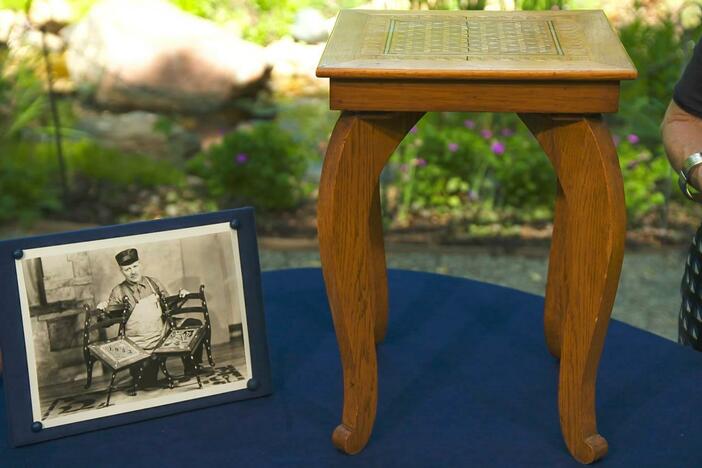 Appraisal: Anthyme Leveque Marquetry Taboret, ca. 1925