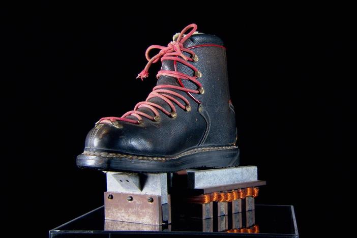 What does this odd-looking boot have to do with America's first steps in space?