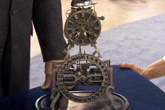 Appraisal: Ithaca Box Skeleton Clock, ca. 1890, from Albuquerqu, Hour 3.