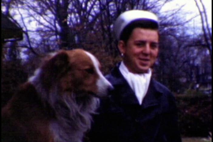 Silent home movie clip of William Morgan as a teen.