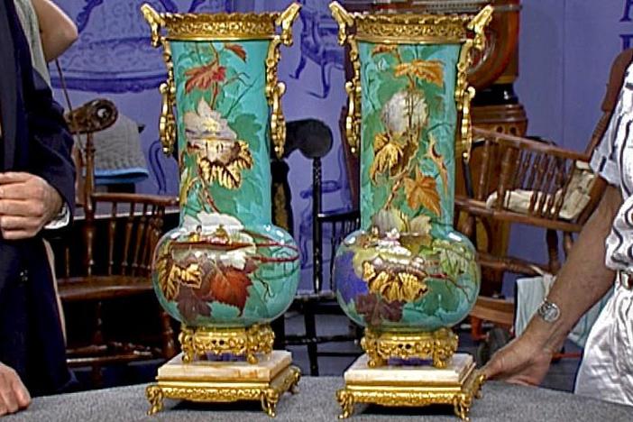 Appraisal: French Aesthetic Period Vases, ca. 1880, from Vintage Des Moines.