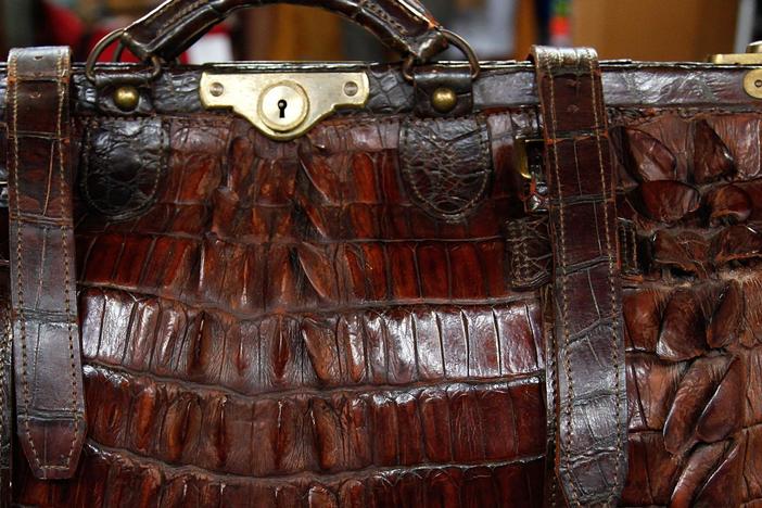 Appraisal: Austrian Crocodile Valise, ca. 1900, from Washington, DC Hour 1