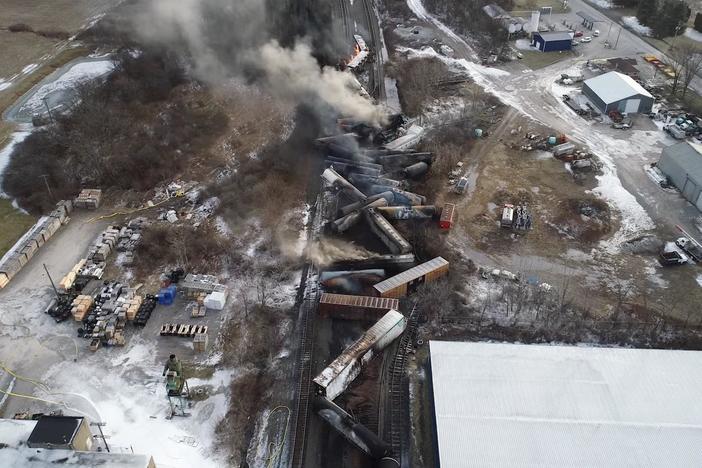 Ohio town searches for answers months after toxic train derailment